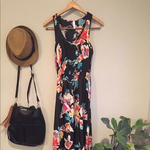Floral-Printed High-Low Maxi